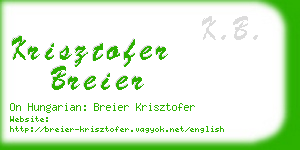 krisztofer breier business card